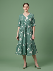 Premium pure cotton printed dress by Aaronee