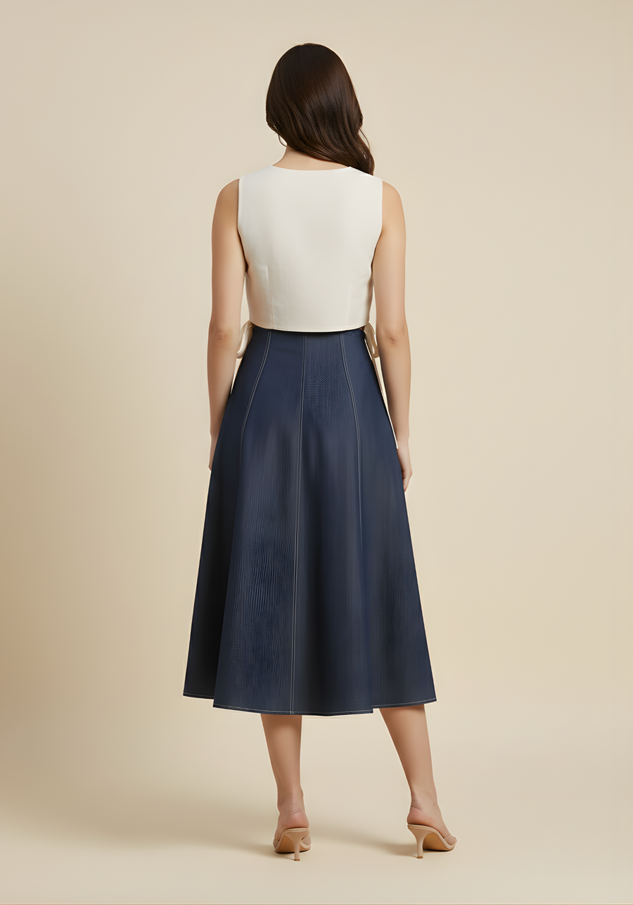 Aaronee denim dress summer wear styling