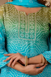 Firozi Elegance Straight Dupatta Set for Women