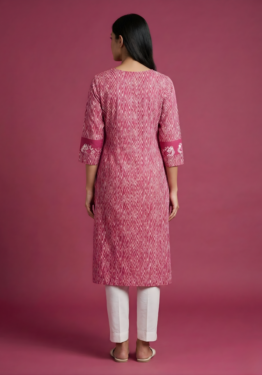 Lightweight cotton kurti dupatta set women Aaronee