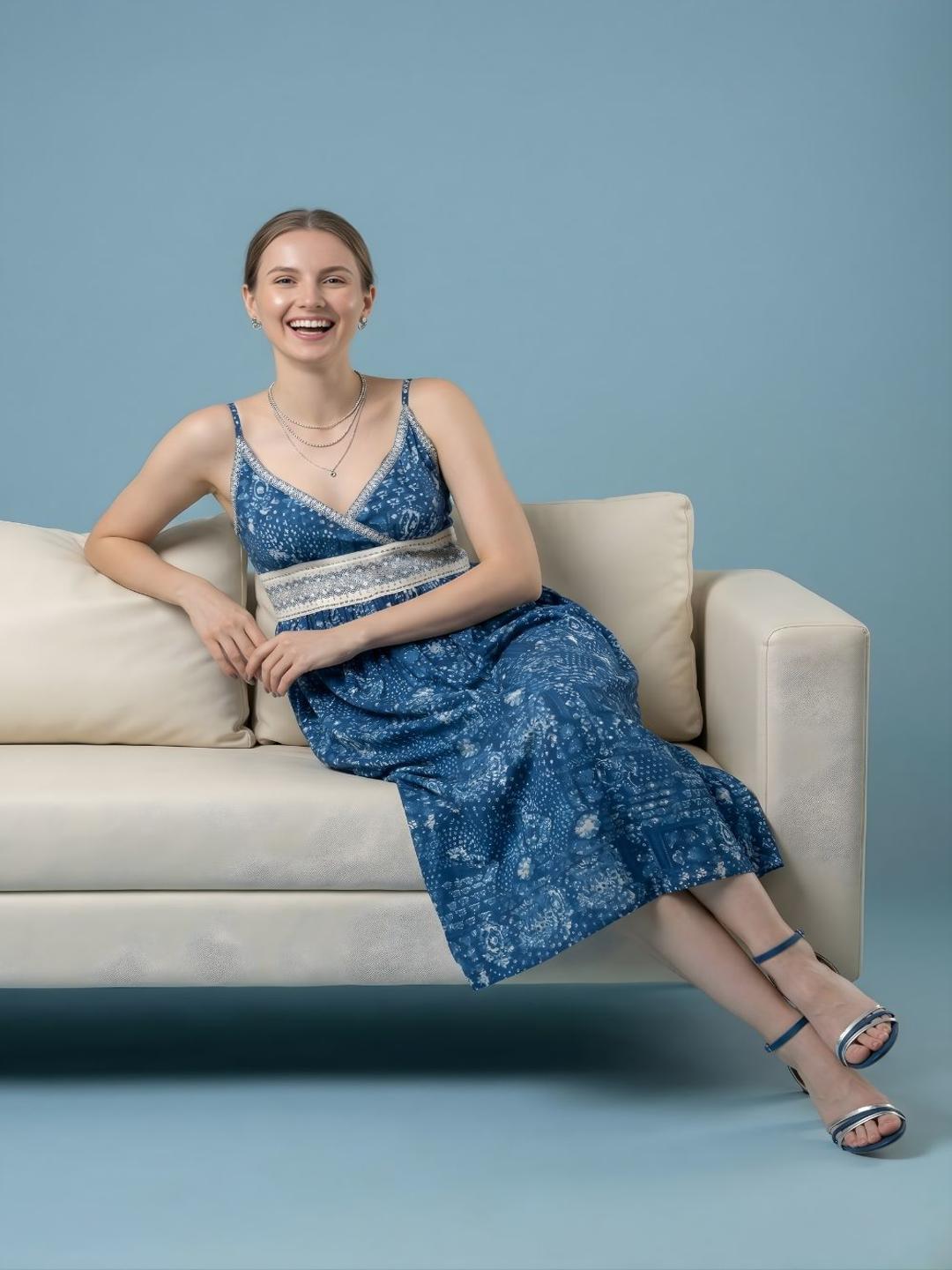 Premium printed cotton summer dress by Aaronee