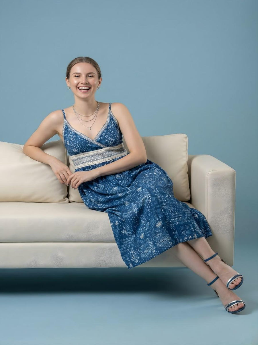 Premium printed cotton summer dress by Aaronee