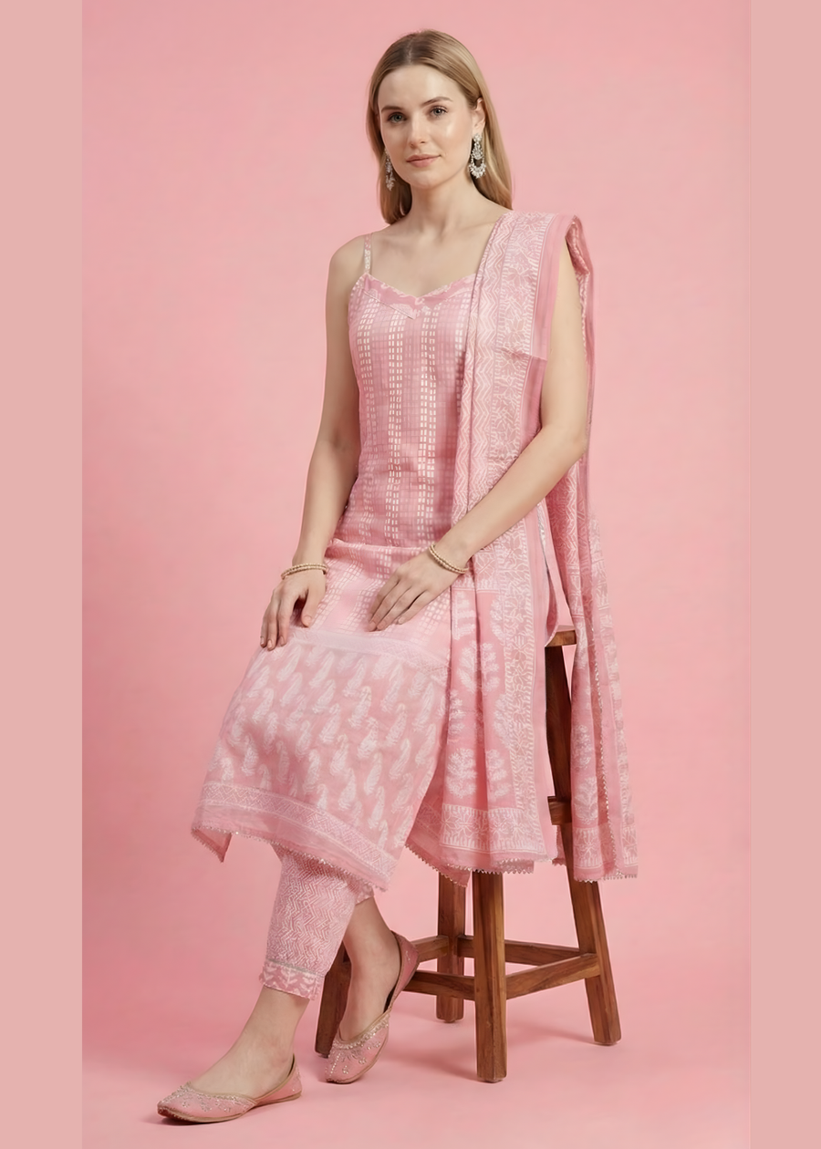 Soft breathable cotton kurta set for daily wear