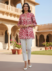 Soft breathable cotton short kurti