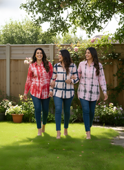 Red Tye and Dye Shirts for Women in Indo-Western Style