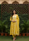 Mustard Yellow Pure Cotton Kurta Dupatta Set with Yoke Embroidery – Elegant Festive Wear