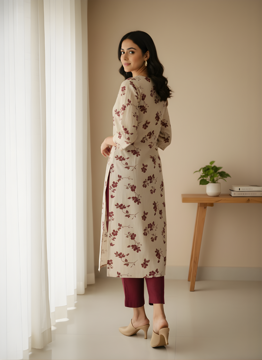 Aaronee Cotton Kurta Set Ethnic Wear for Women
