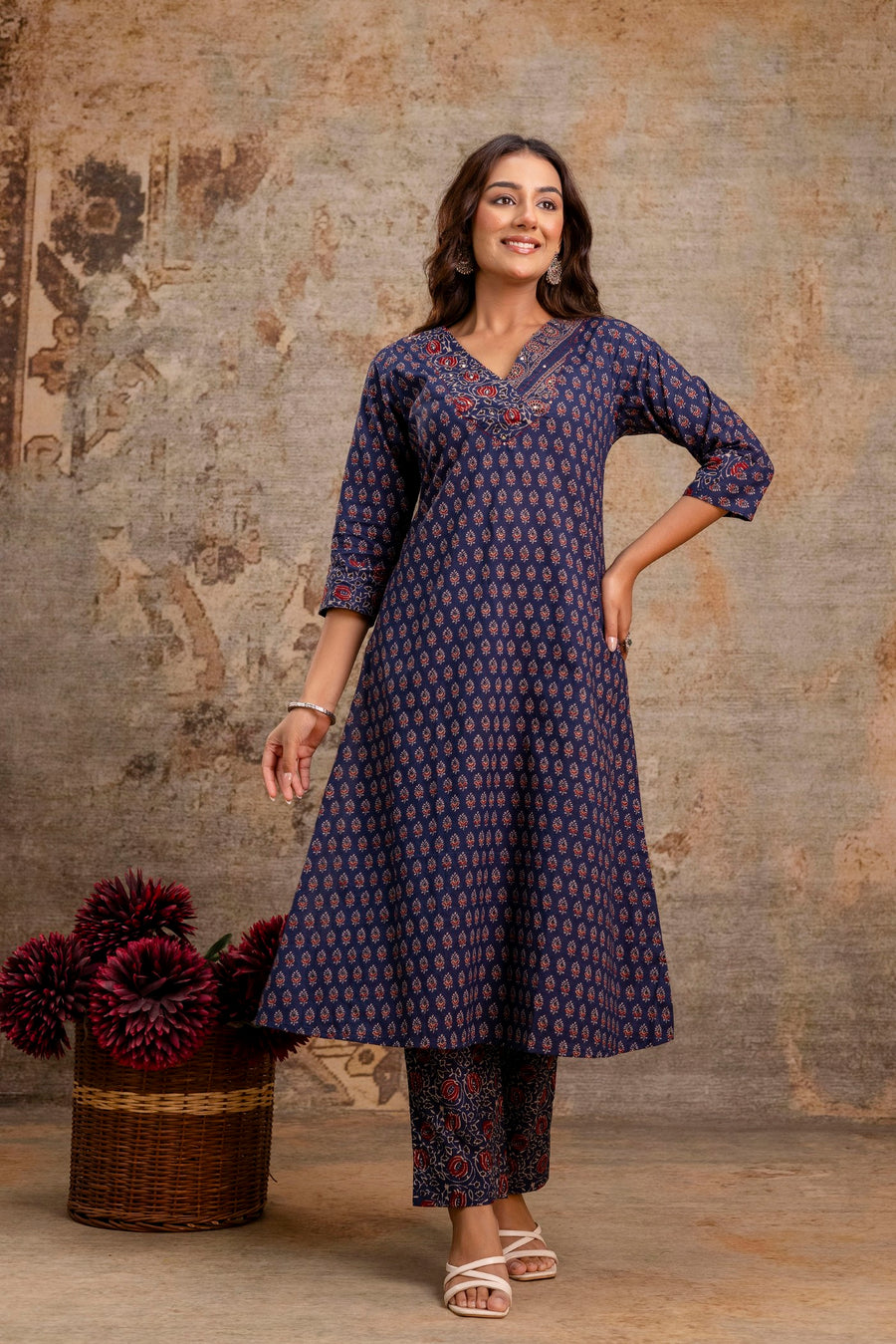 Aaronee ethnic wear kurta with printed pants