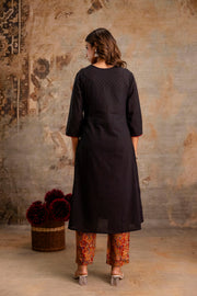 Aaronee kurti set with red printed pants