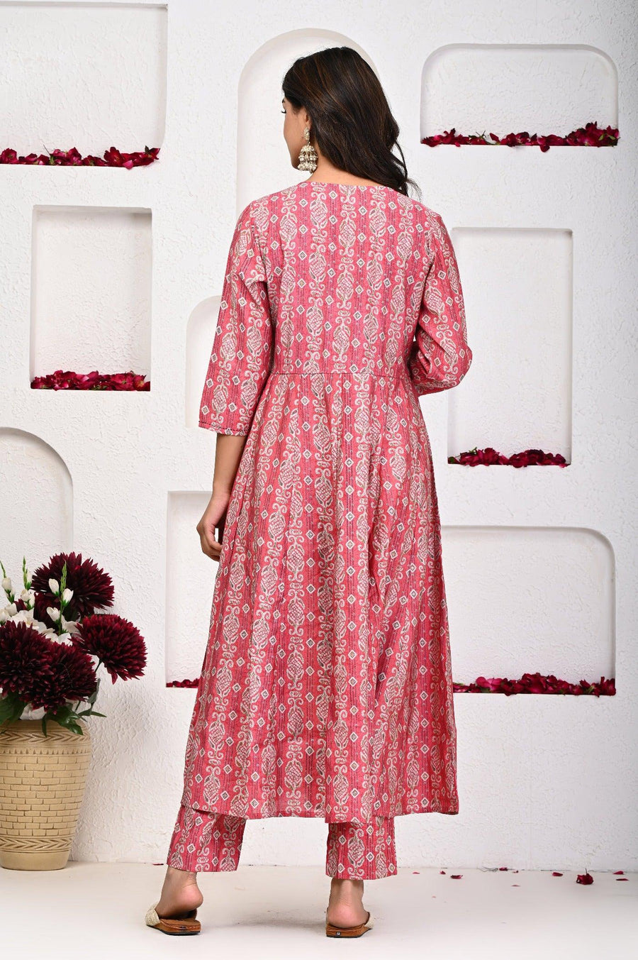 Print Alia Cut Anarkali Kurta Set for Women with Dupatta