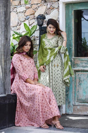 Anarkali Kurta Set for Women with Dupatta - Aaronee