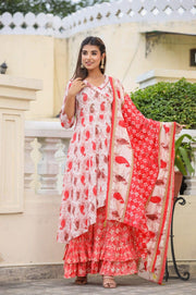 Anarkali Kurta Set for women with Dupatta - Graceful Ethnic Wear