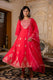 Elegant Rani Pink Embroidered Anarkali Kurta Set for Women