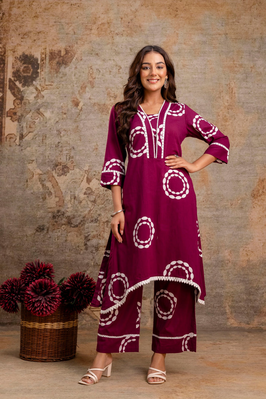 Bandhani Cotton Kurti Set with Pant – Aaronee Ethnic Wear