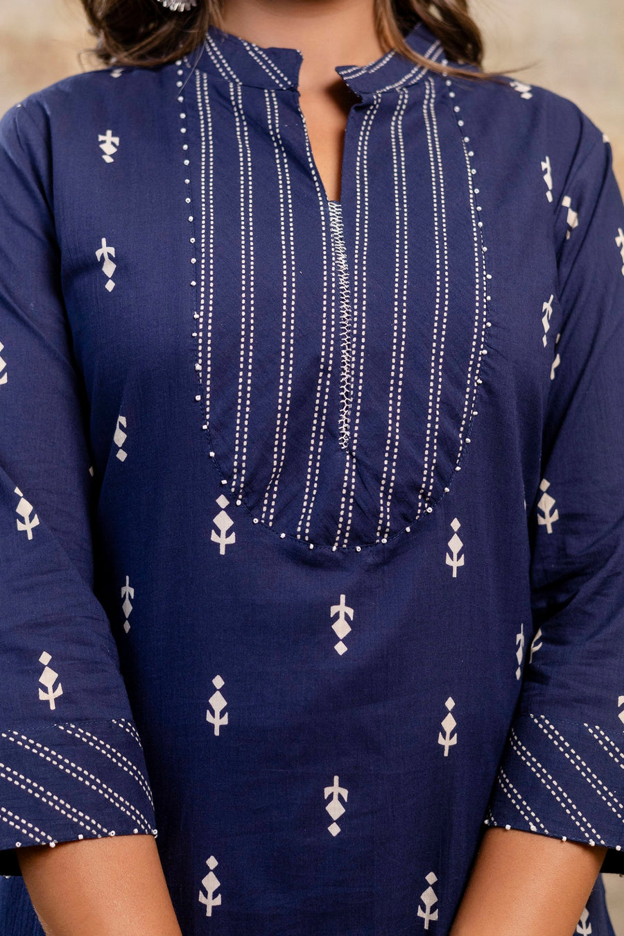 Blue Kurta Pant Dupatta Set – Pure Cotton Ethnic Wear by Aaronee