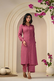 Classic Pink Cord Set for Women | Aaroone Ethnic Wear