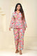 Pink Printed Cord Set for Women