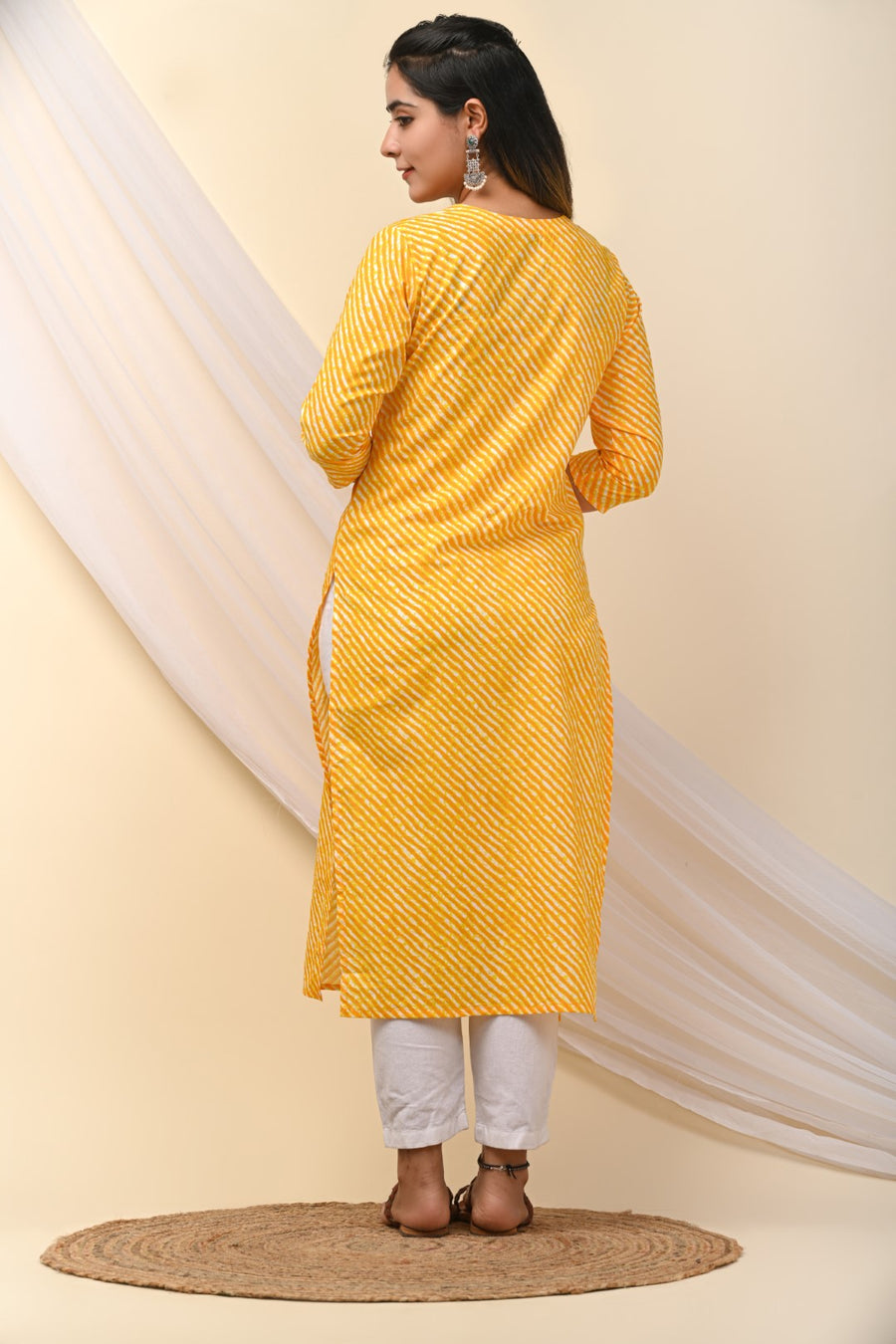 Lahriya Yellow Kurtis: Embrace Tradition with a Modern Twist