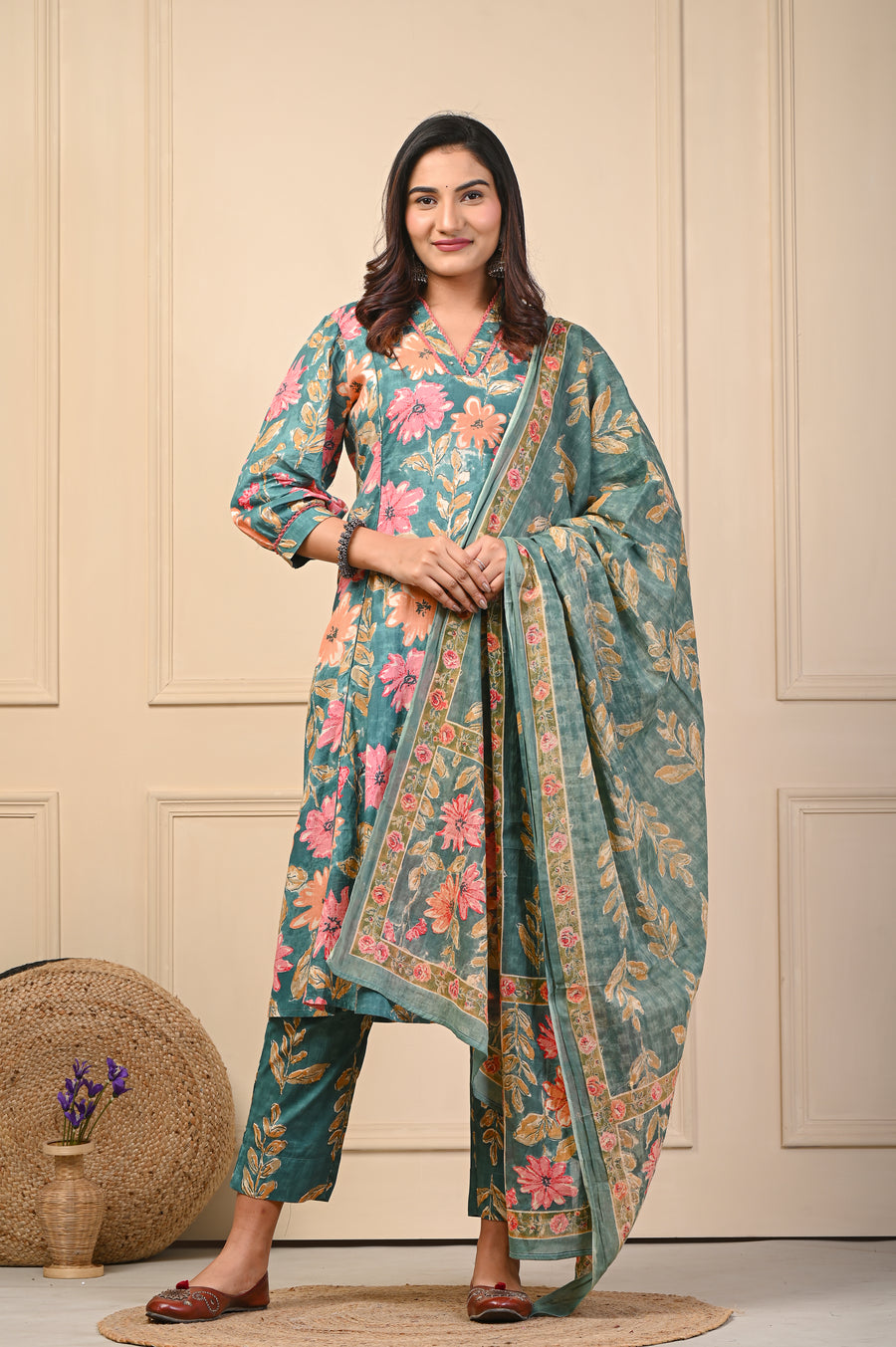 Fancy Kurti Pant with Dupatta Set