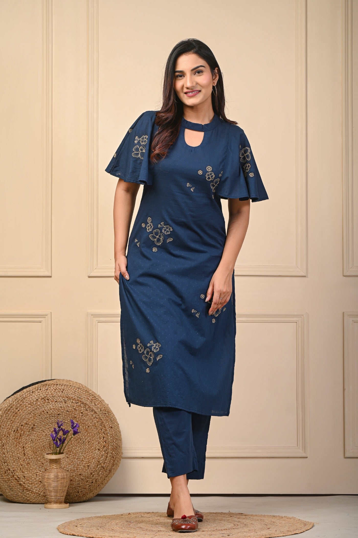 Discover Serenity and Style with Aaronee's Green &amp; Blue Kurti Sets.