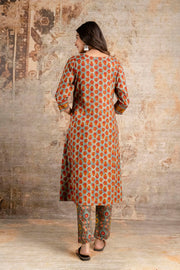 Daily wear ethnic set in earthy tones