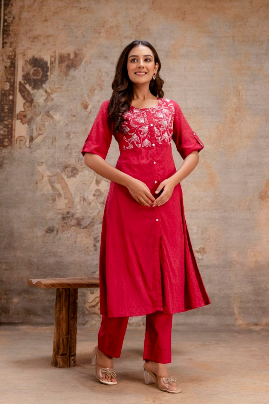 Designer Aaronee kurta pant with embroidery