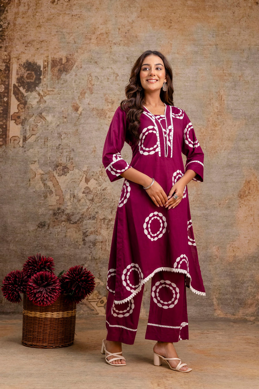 Designer Maroon Kurta Set for Festive Look by Aaronee