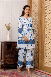 Elegant Blue Floral Kurta Set - Stylish & Comfortable