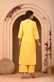 Elegant Yellow A-Line Kurta Set - Stylish and Comfortable