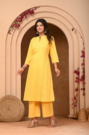 Elegant Yellow A-Line Kurta Set - Stylish and Comfortable