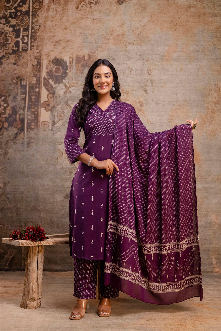 Elegant Purple Ethnic Wear Set by Aaronee