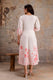 Elegant Off-White Cotton Midi Dress with Peach Animal Print – Aaronee