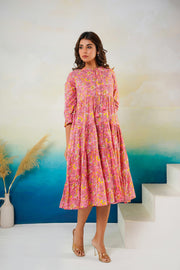 Ethnic Printed Middy in Pink – Aaronee