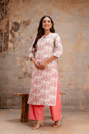 Everyday wear floral printed kurta pant set