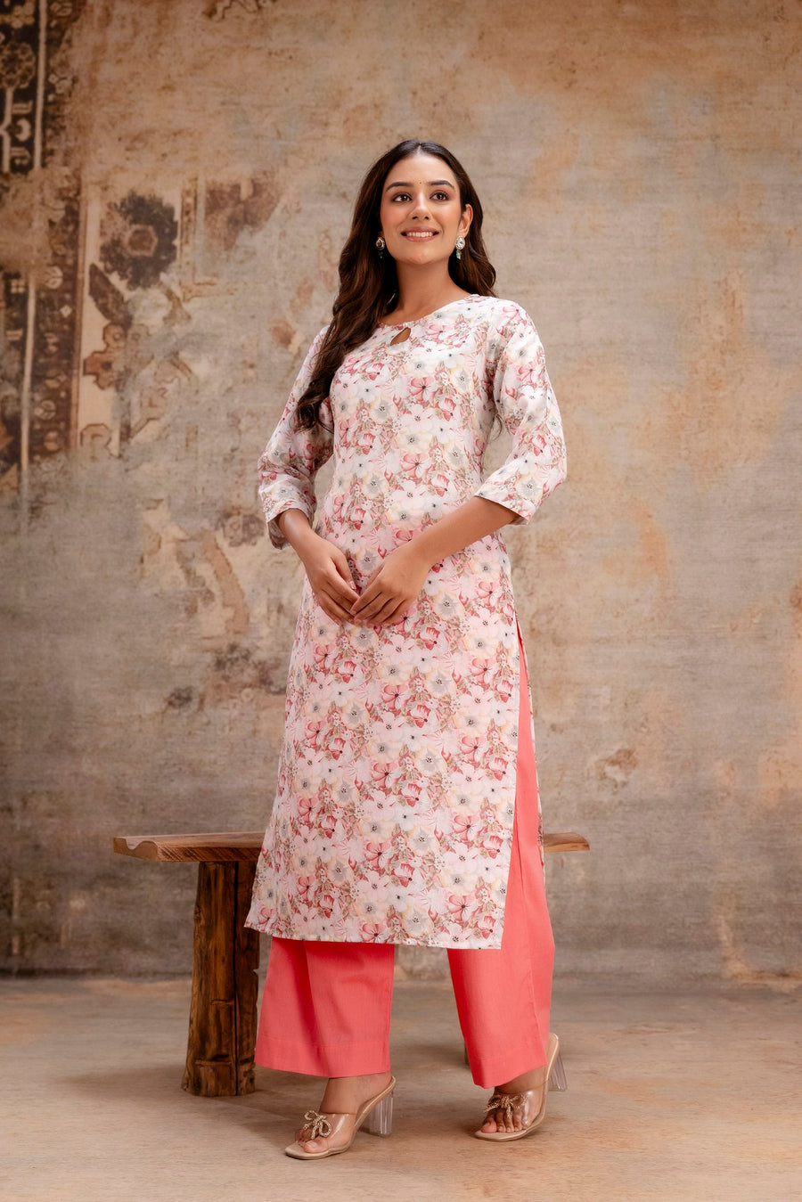 Everyday wear floral printed kurta pant set