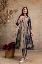 Stylish Aaronee Indigo Tie-Dye Kurti with Pant