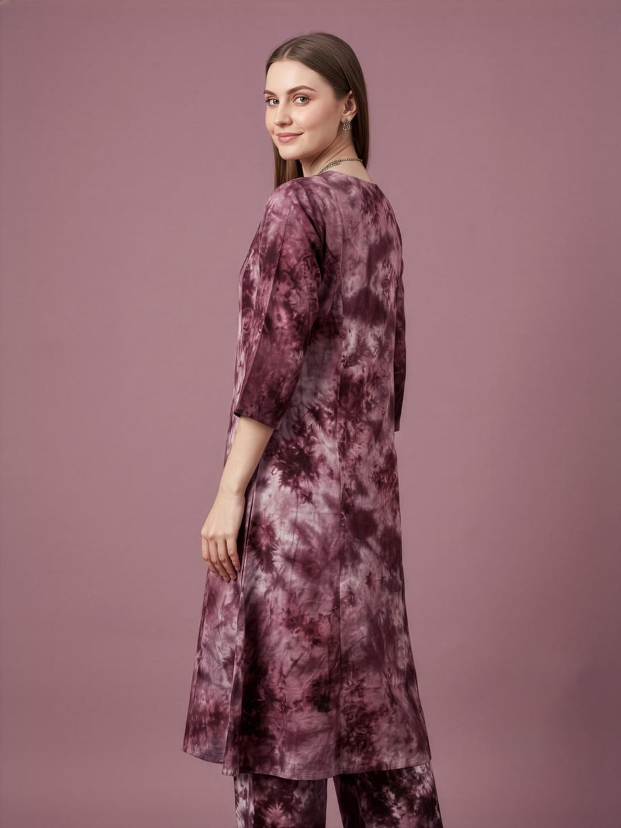 Premium Pure Rayon Brown Co Ord Set for Ladies