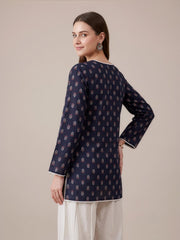 Elegant  Blue Office Wear Cotton Kurti