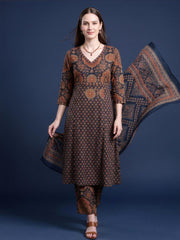 Elegant Printed Kurta Set with Matching Dupatta