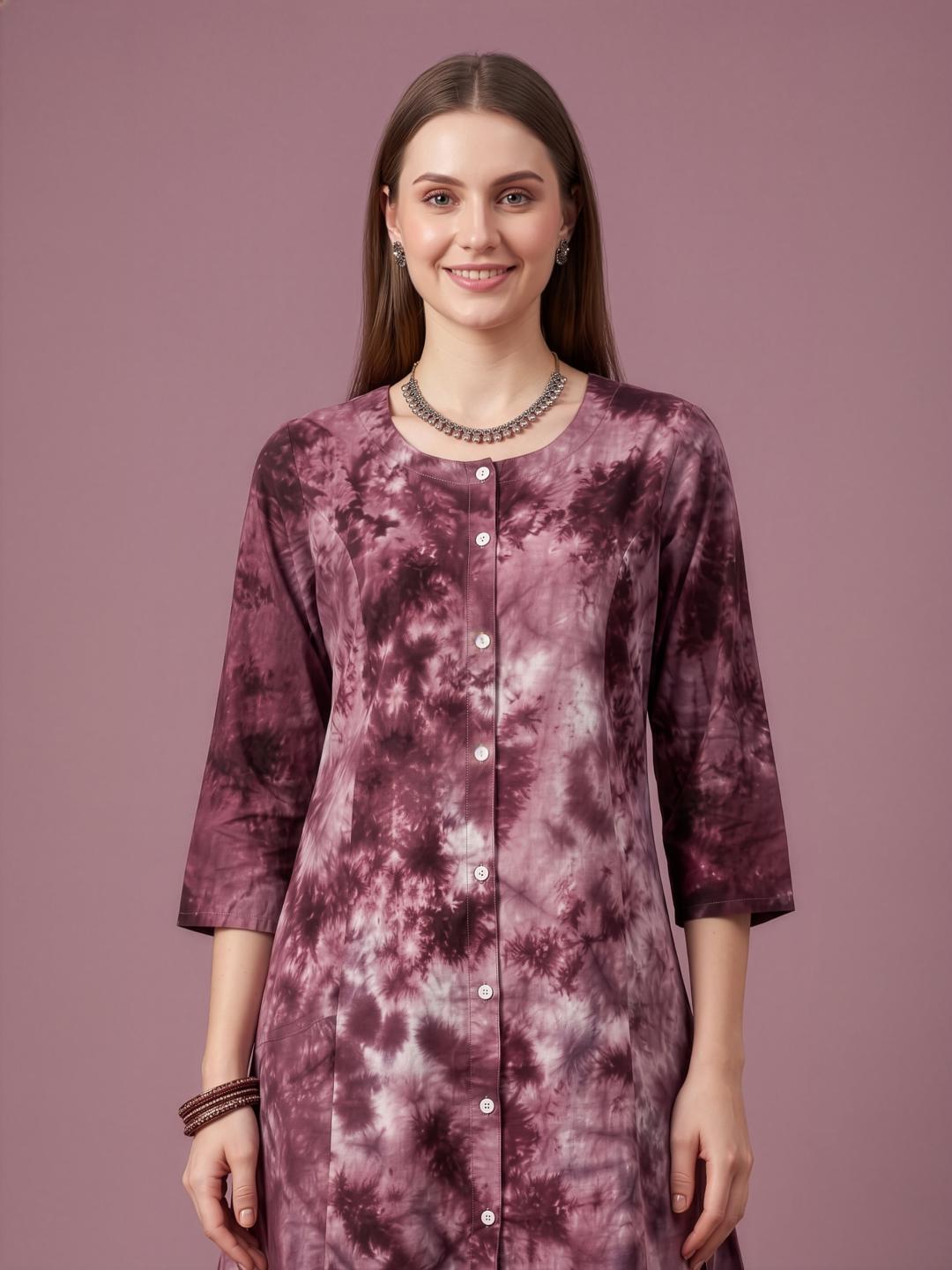 Aaronee Brown rayon Co Ord Set for Women