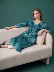 Stylish Teal Green Office Wear Kurti by Aaronee