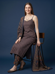 Elegant Heritage Print Premium Cotton Kurta Set