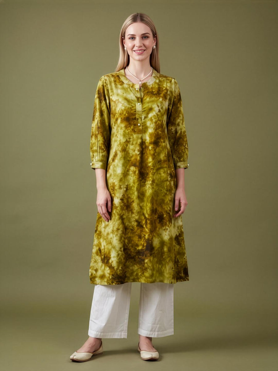 Women's Tie-Dye Kurta Set
