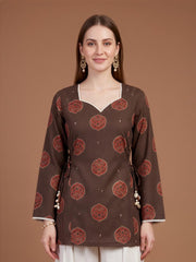 Printed Premium Cotton Kurta Set for Daily Wear Women