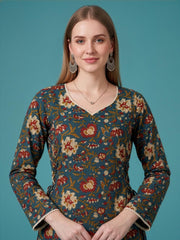 Aaronee Sky Blue Cotton Ethnic Wear Set