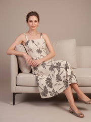 Elegant square neck cotton summer dress by Aaronee
