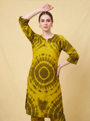 Aaronee Mustard Cotton Ethnic Wear Set