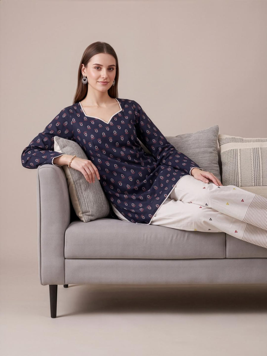 Soft Pure Cotton Ethnic Kurti for Women