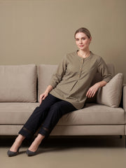 Aaronee beige premium cotton top for women
