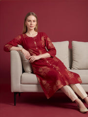 Stylish Premium Cotton Ethnic Kurti by Aaronee